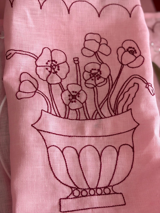 Poppy Placemat ~ Pink & Raspberry