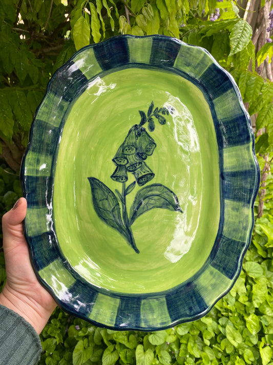 Green Foxglove Platter