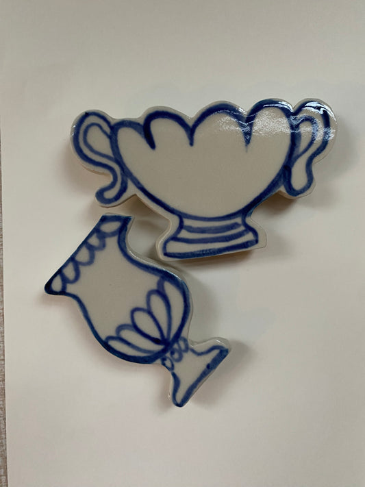 Ceramic Vase Magnets pack of 2 - 07