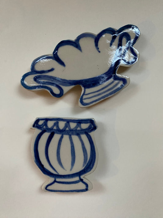 Ceramic Vase Magnets pack of 2 - 04