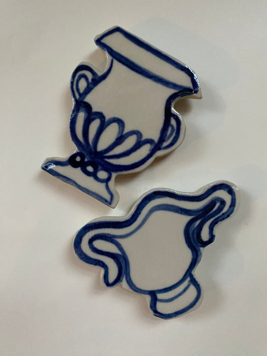 Ceramic Vase Magnets pack of 2 - 09