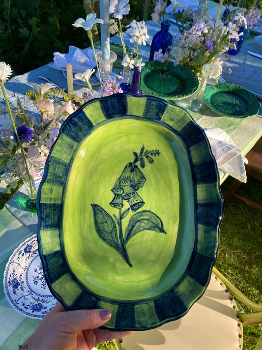 Green Foxglove Platter