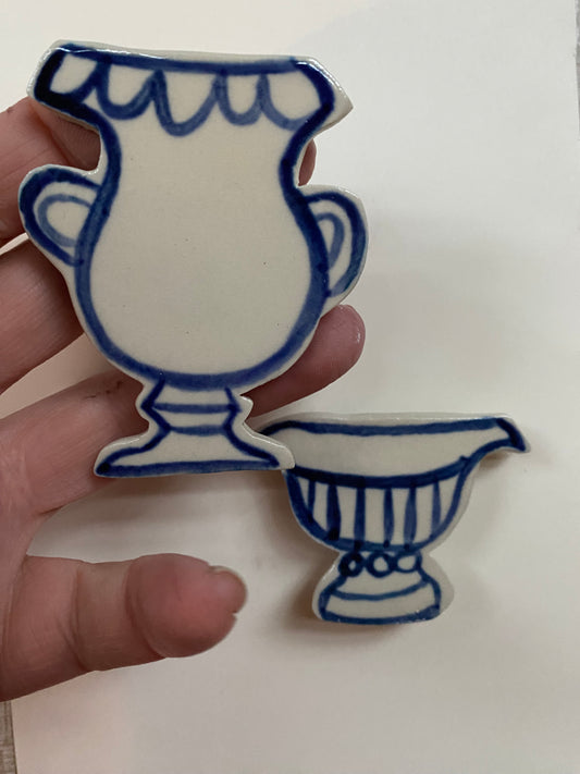 Ceramic Vase Magnets pack of 2 - 14
