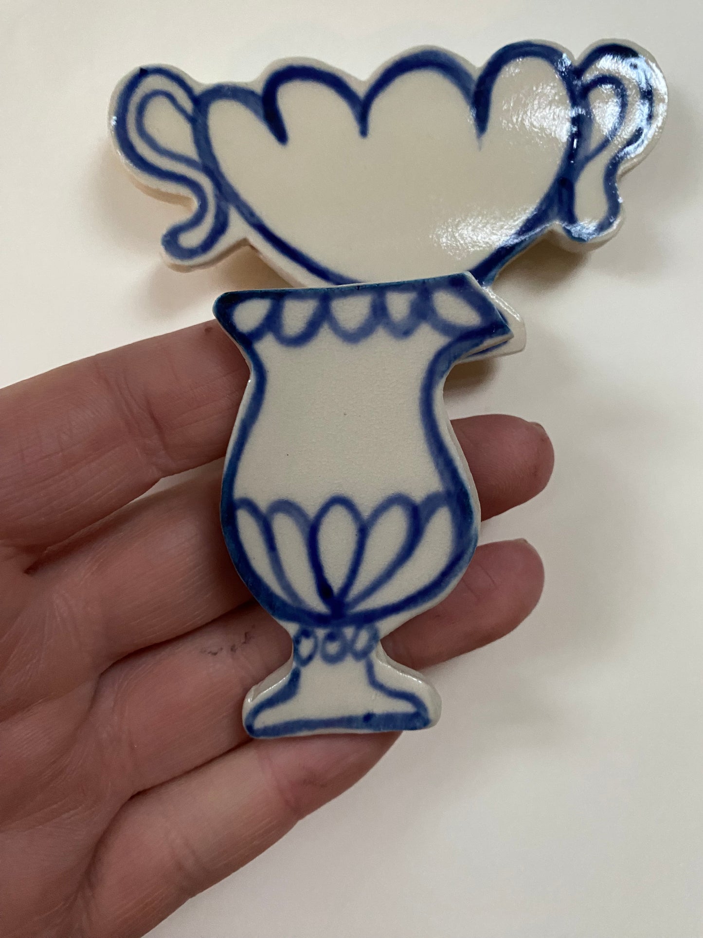 Ceramic Vase Magnets pack of 2 - 07