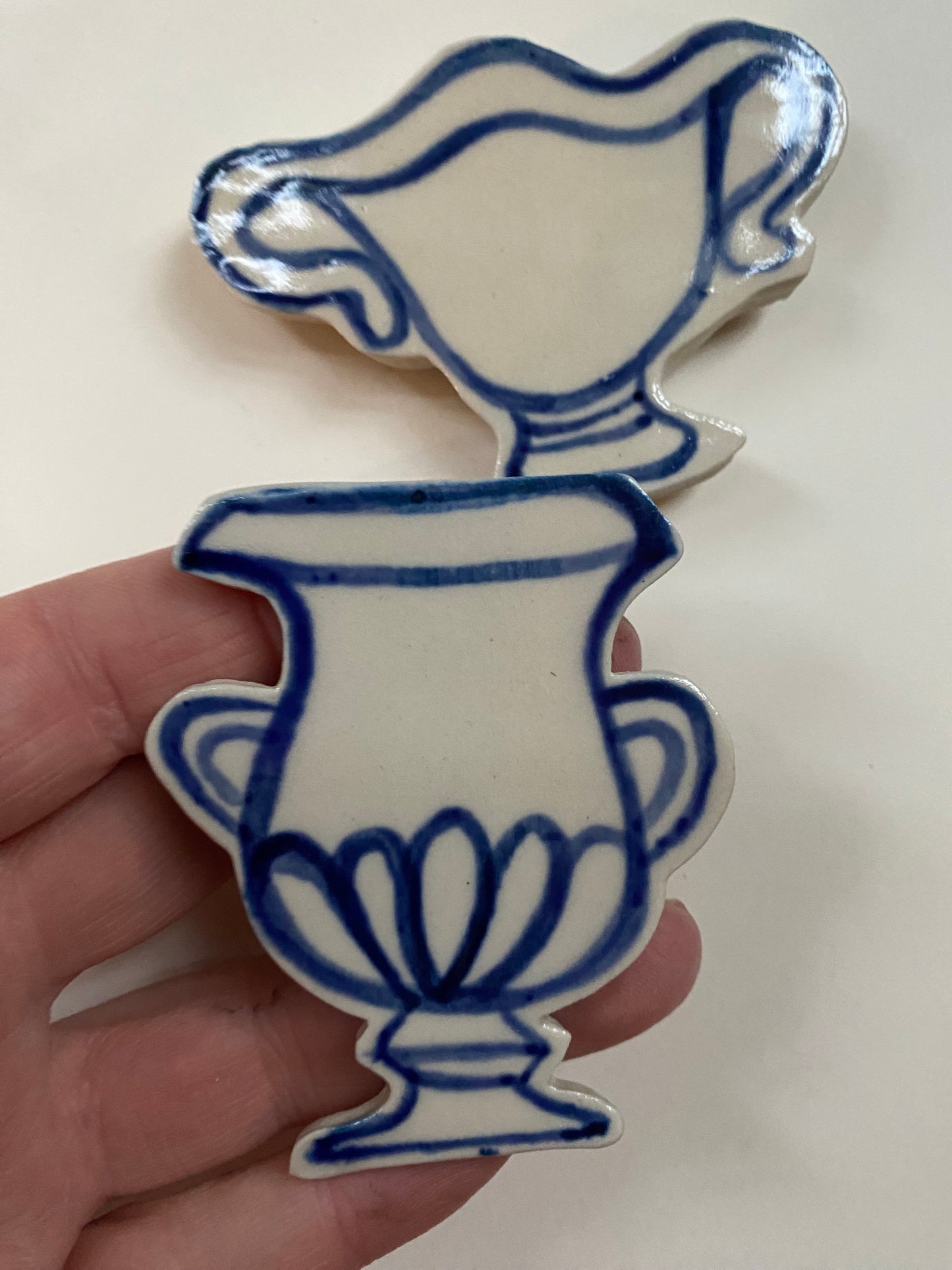 Ceramic Vase Magnets pack of 2 - 17