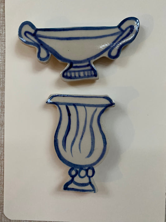 Ceramic Vase Magnets pack of 2 - 11