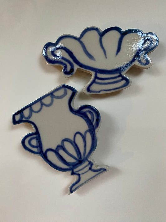 Ceramic Vase Magnets pack of 2 - 02