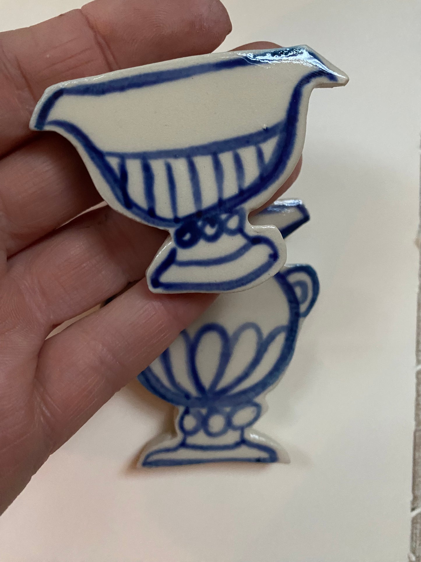 Ceramic Vase Magnets pack of 2 - 03