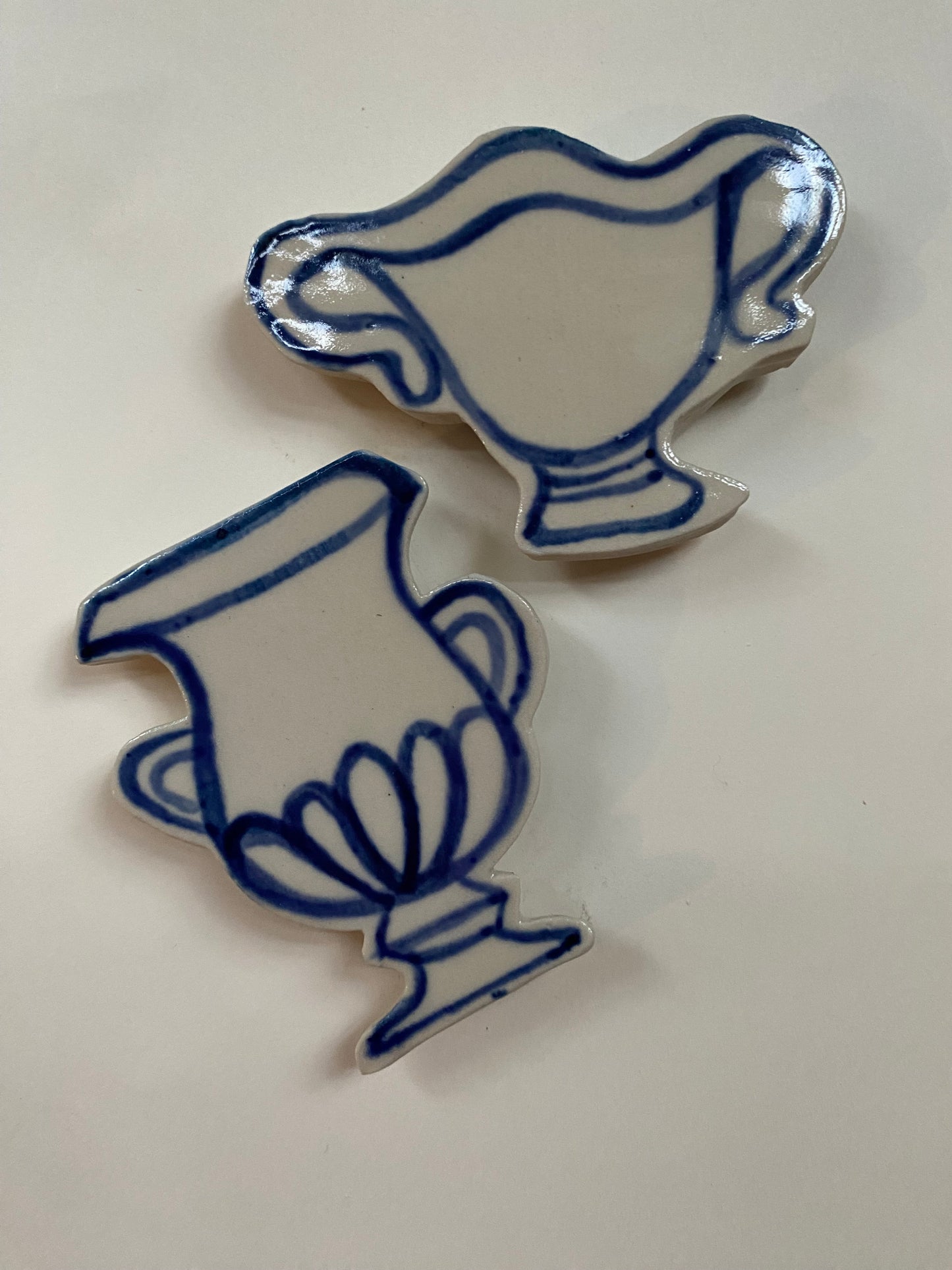 Ceramic Vase Magnets pack of 2 - 17