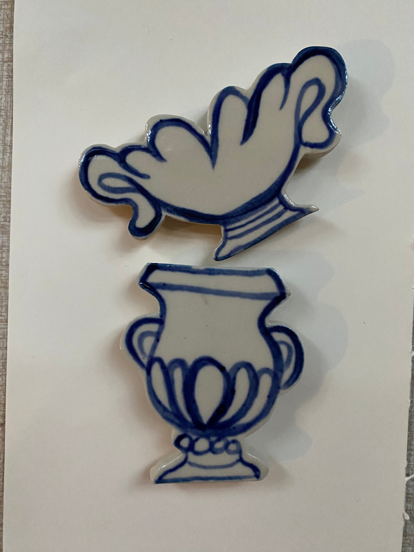 Ceramic Vase Magnets pack of 2 - 20