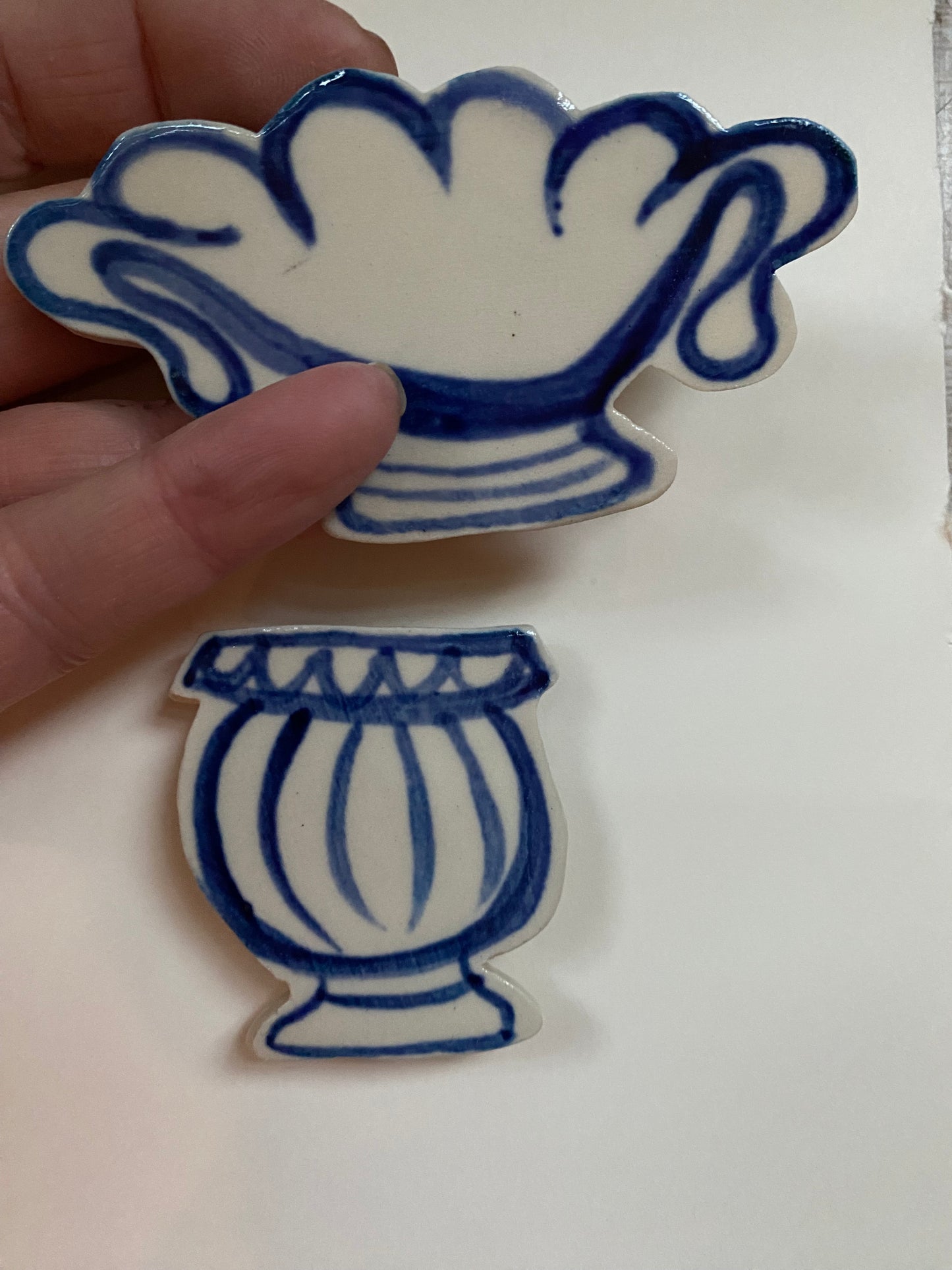 Ceramic Vase Magnets pack of 2 - 04