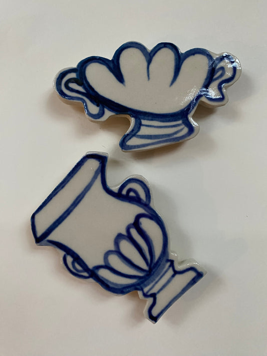 Ceramic Vase Magnets pack of 2 - 10
