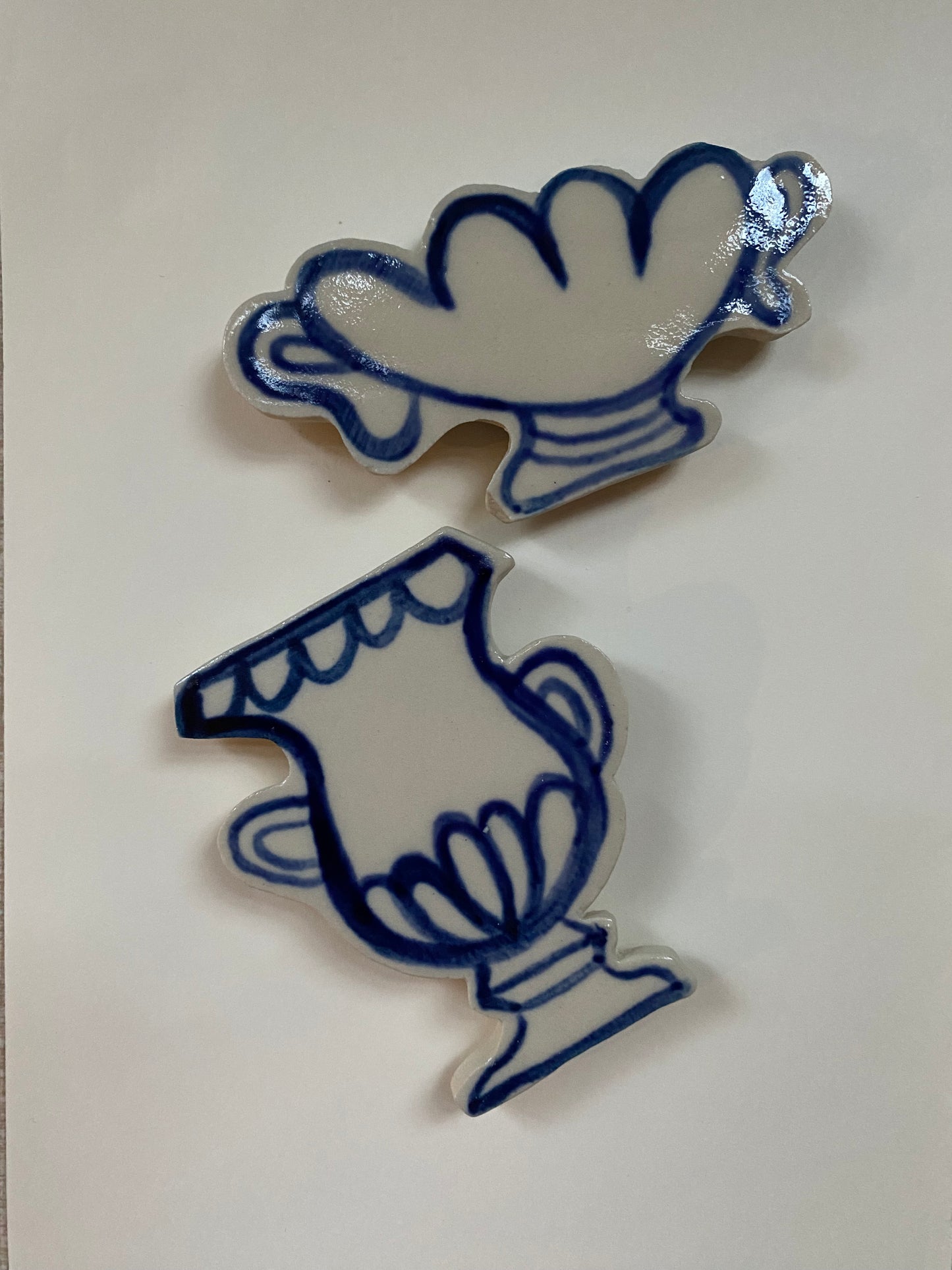 Ceramic Vase Magnets pack of 2 - 05