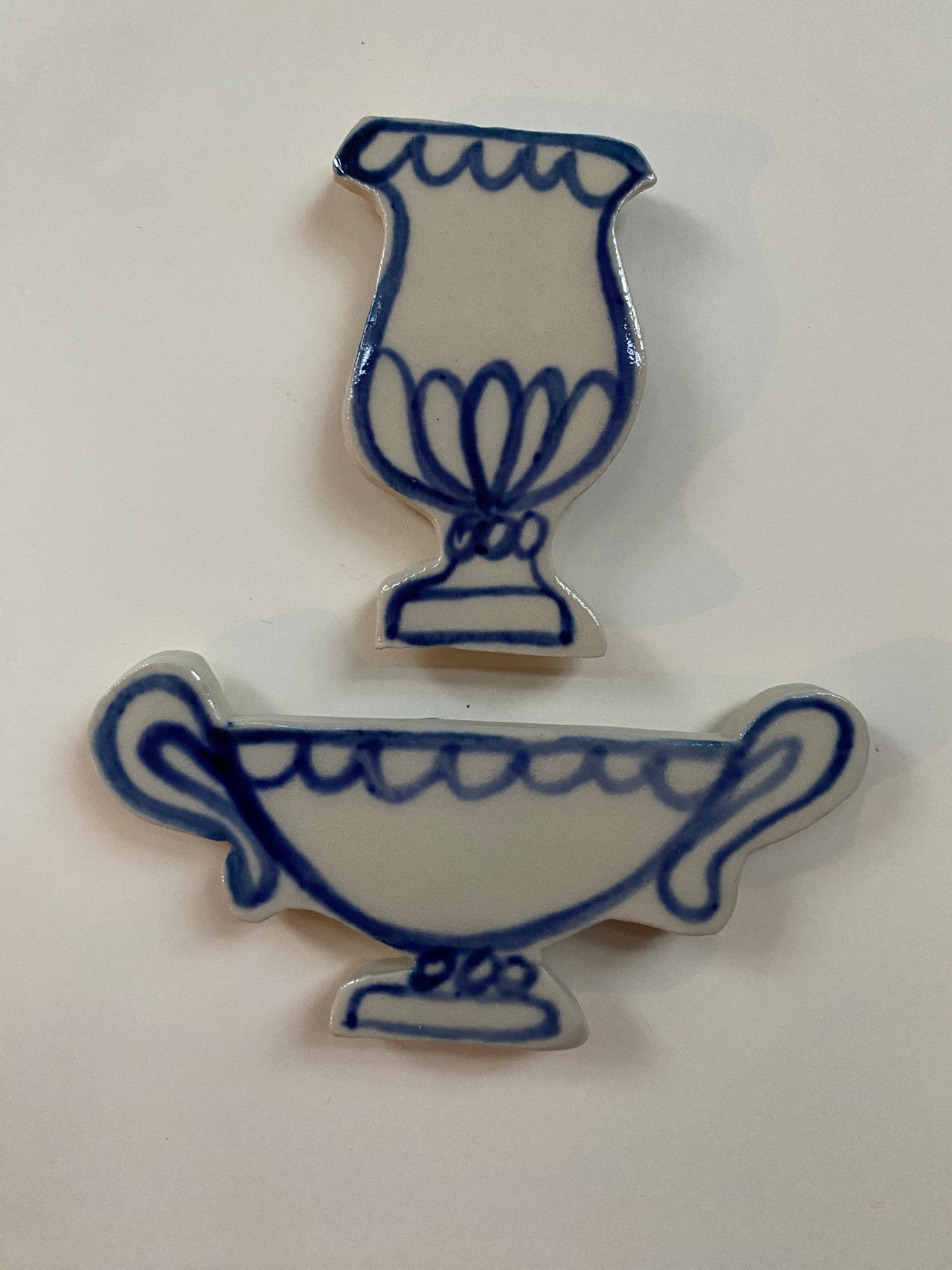 Ceramic Vase Magnets pack of 2 - 19