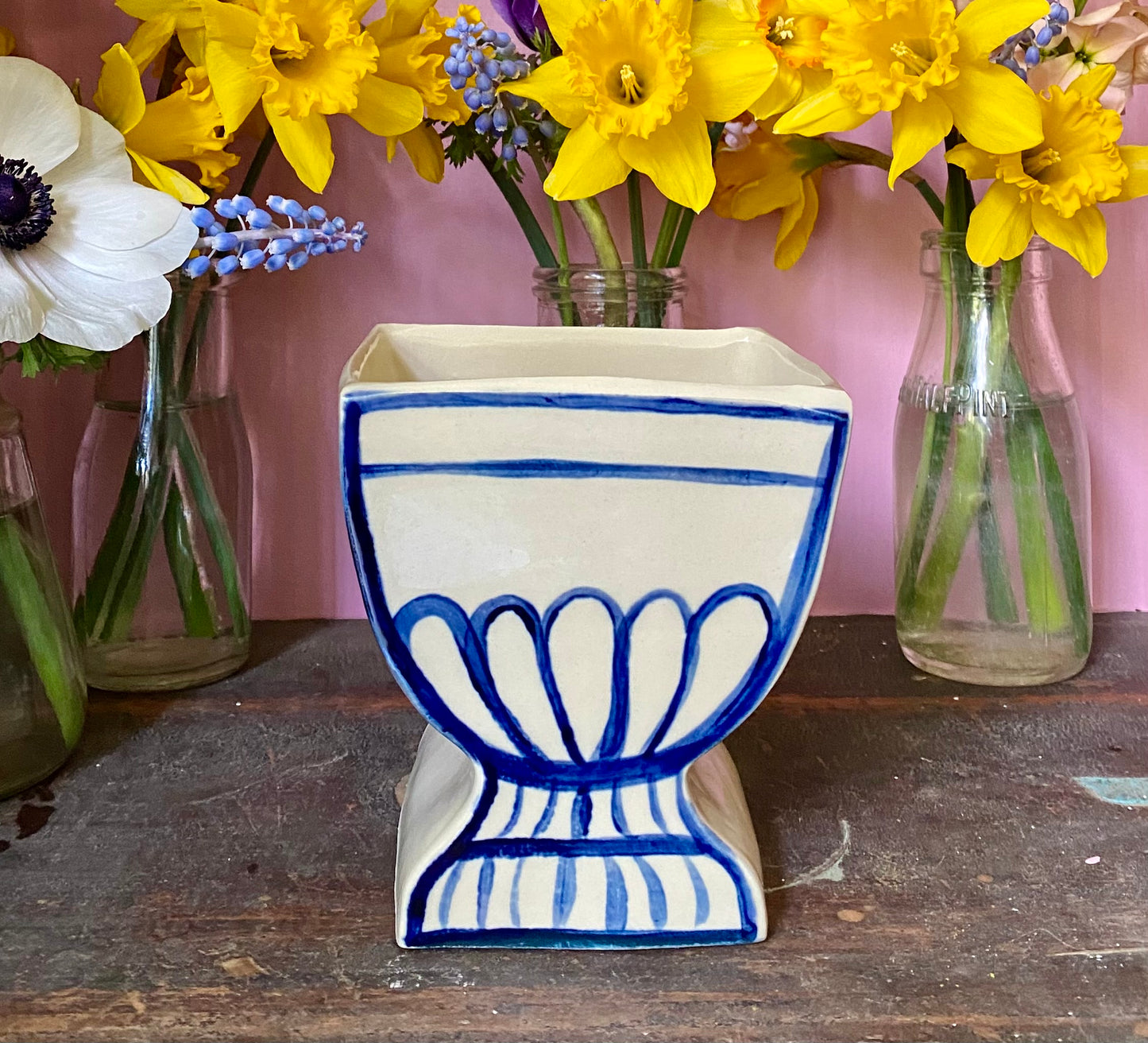 B06 - Cobalt Blue and White Vase