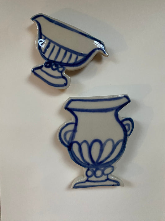 Ceramic Vase Magnets pack of 2 - 03