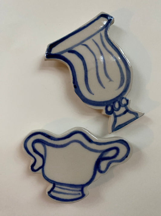 Ceramic Vase Magnets pack of 2 - 21