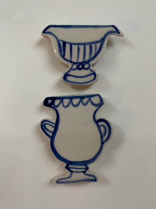 Ceramic Vase Magnets pack of 2 - 16