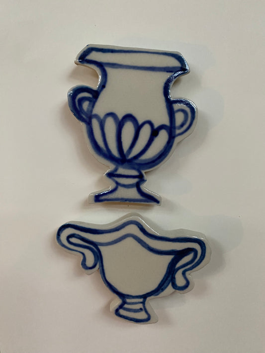 Ceramic Vase Magnets pack of 2 - 13