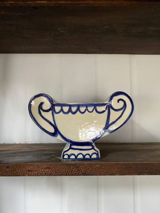 LU01 - Cobalt Blue and White Vase