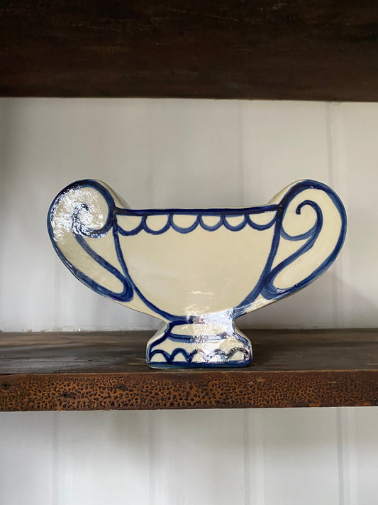 LU01 - Cobalt Blue and White Vase